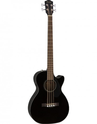 Fender CB-60SCE Bass, Indian Laurel, Black
