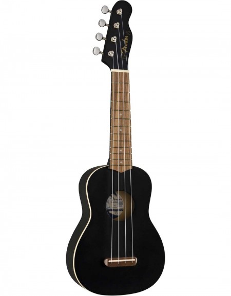 Fender Venice Soprano Ukulele, Walnut Fingerboard, Black