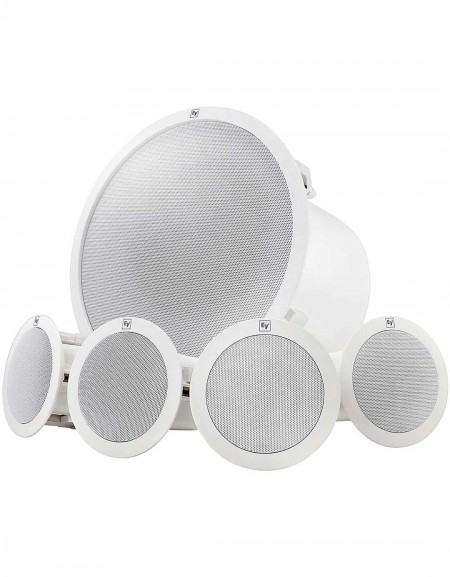 Electro-Voice EVID-C44 Ceiling Mount Speaker System, Subwoofer, 4 Satellite Speakers, White