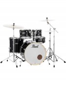 Pearl Export Lacquer EXL725S/C248, 5-Piece Drum Set with Hardware, Black Smoke