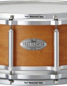 Pearl FTMMH1465/323, 14”x6.5” Maple/Mahogany Free Floating Snare Drum, W/SR-160F, Satin Amber Mahogany