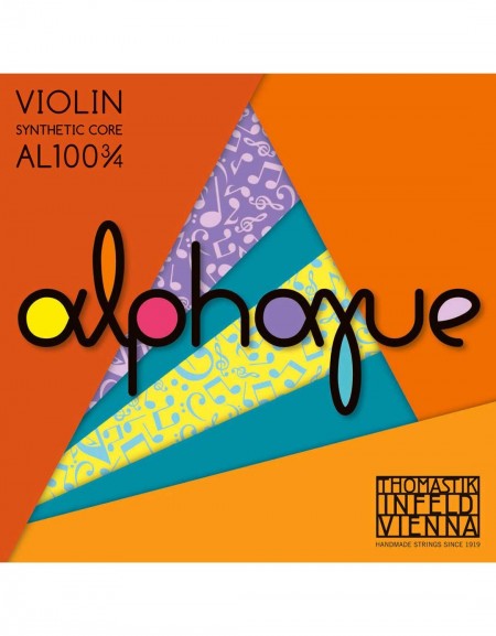 Thomastik 633.439, AL100 3/4, Medium Tension Violin Strings