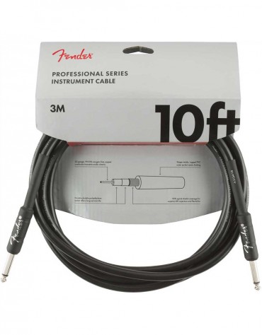 Fender 10ft Professional Series Instrument Cable, Black