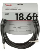 Fender 18.6ft Professional Series Instrument Cable Angle, Black
