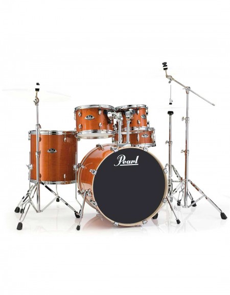 Pearl Export Lacquer EXL725S/C249, 5-Piece Drum Set with Hardware, Honey Amber