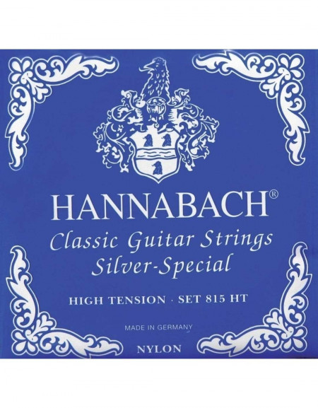 Hannabach 652.537 Classical Guitar Strings Series Set 815 High Tension Silver Special, Sentence high