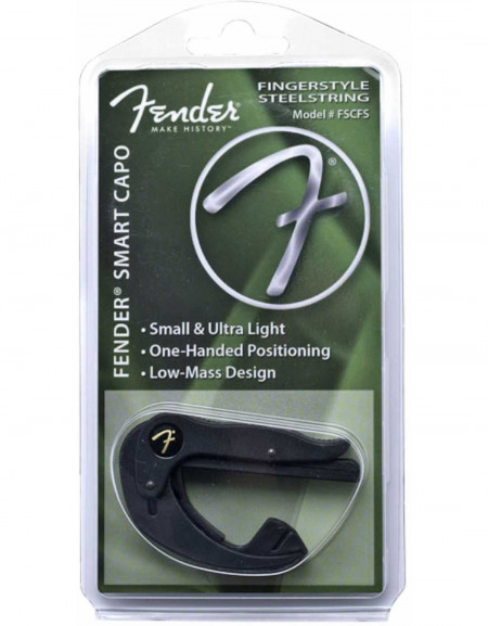 Fender® Smart Capo - Fingerstyle, Black, FSCFS