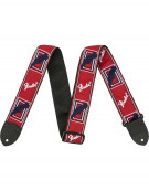 Fender® 2” Monogrammed Straps, Red/White/Blue