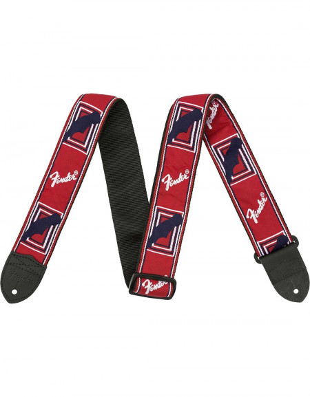 Fender® 2” Monogrammed Straps, Red/White/Blue