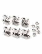 Fender Vintage-Style Locking Guitar Tuning Machines, Nickel (6)