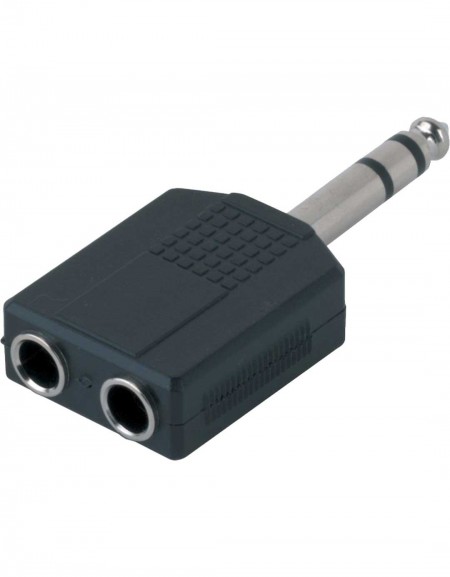 Gewa Adapter 191.617, 2x 6.3 mm stereo jack - 1x 6.3 mm stereo jack