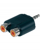 Gewa Adapter 191.618, 2x RCA jack - 1x 3.5 mm stereo jack
