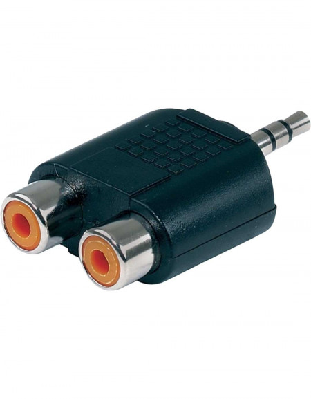 Gewa Adapter 191.618, 2x RCA jack - 1x 3.5 mm stereo jack