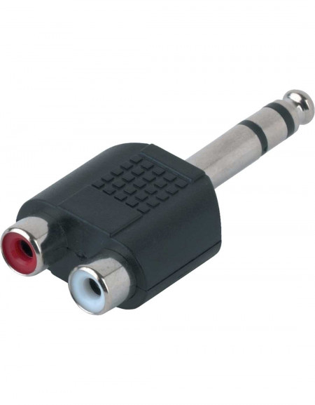 Gewa Adapter 191.620, 2x RCA jack - 1x 6.3 mm stereo jack
