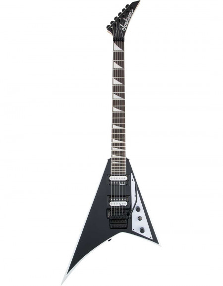 Jackson JS SERIES RHOADS JS32, AMARANTH FINGERBOARD, BLACK WITH WHITE BEVELS