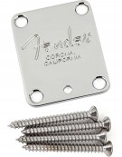 Fender  4-Bolt American Series Guitar Neck Plate with "Fender Corona" Stamp