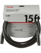 Fender 15ft Professional Series Microphone Cable, Black