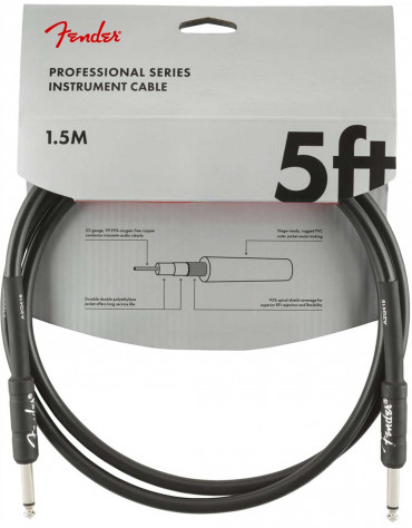 Fender 5ft Professional Series Instrument Cable, Black