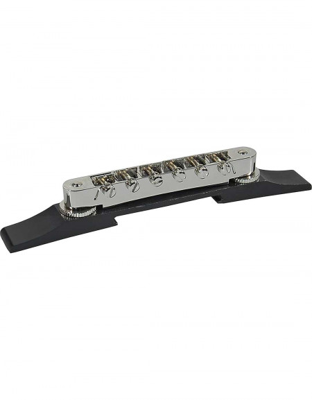 Gretsch Bridge Assembly, Adjusto-Matic, Chrome w/ Ebony Base