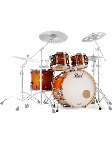 Pearl Masters Maple Complete MCT904XEP/C840, 4-Piece Shell Set, Almond Red Stripe