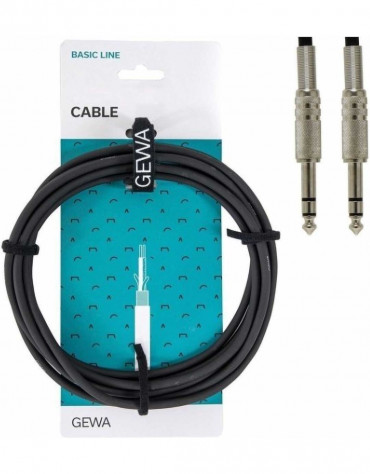 Gewa 190.025, 3m INSTRUMENT CABLE STEREO BASIC LINE