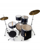 Pearl Road Show RS505C/C743, 5-Piece Drum Set with Hardware and Sabian Cymbals Set, Royal Blue Metallic