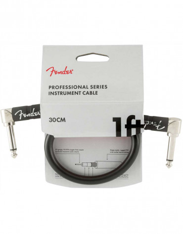 Fender 1ft Professional Series Instrument Cable Angle/Angle, Black