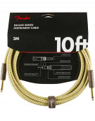 Fender 10ft Deluxe Series Tweed Instrument Cable, Tweed