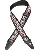 Fender Pasadena Woven Strap, Red Snowflake