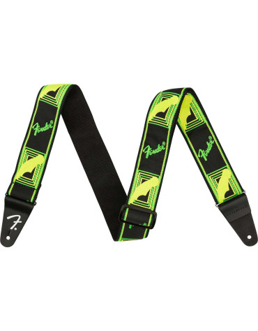 Fender Neon Monogrammed Straps, Green and Yellow