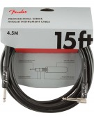 Fender 15ft Professional Series Instrument Cable Angle, Black