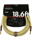 Fender 18.6ft Deluxe Series Tweed Instrument Cable, Tweed