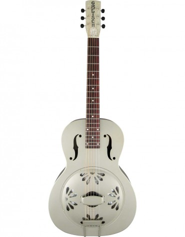 Gretsch Current:G9201 Honey Dipper™ Round-Neck, Brass Body Biscuit Cone Resonator Guitar, Shed Roof Finish