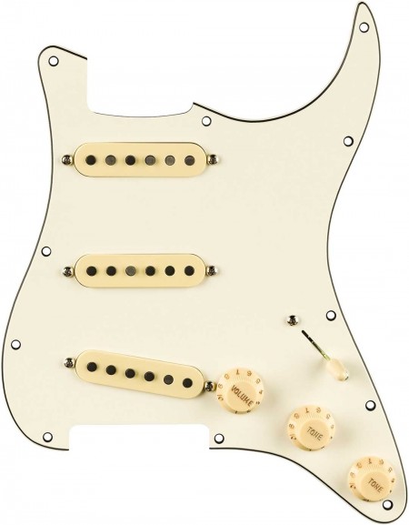 Fender Pre-Wired Strat® Pickguard, Pure Vintage '59 w/RWRP Midde, Parchment