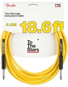 Fender 18.6ft Tom DeLonge To The Stars Instrument Cable, Graffiti Yellow