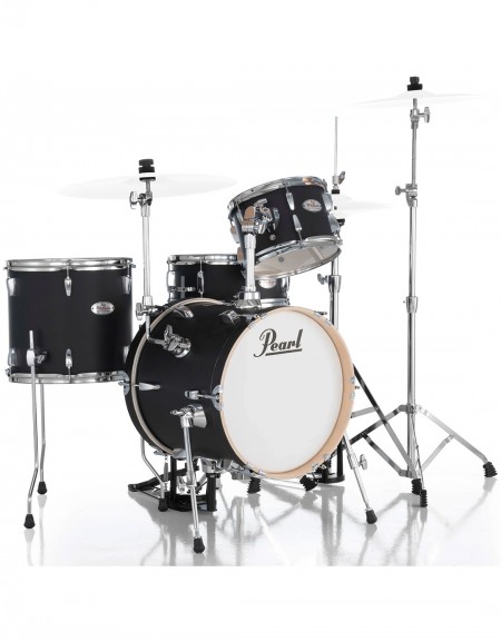 Pearl MT564/C-D752, 4-Piece Shell Set with Hardware, Matte Asphalt Black