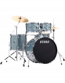 Tama Stagestar ST52H5C-SEM, 5-Piece Shell Set with Cymbals and Hardware, Sea Blue Mist