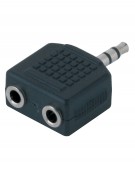 Gewa 191.619, 2x 3,5 mm stereo jack plug - 1x 3,5 mm stereo jack plug