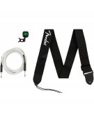 Fender Accessory Essentials Pack - Cable, Clip-On Tuner, Strap
