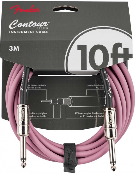 Fender Contour™ Series Instrument Cables, Burgundy Mist