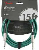 Fender 15ft Contour™ Series Instrument Cables, Sherwood Green