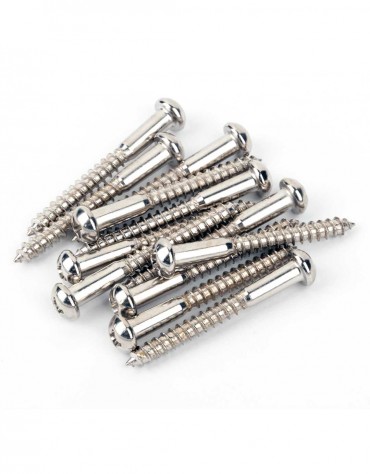 Fender Vintage-Style Strat® Bridge Mounting Screws, Nickel (12 pcs)