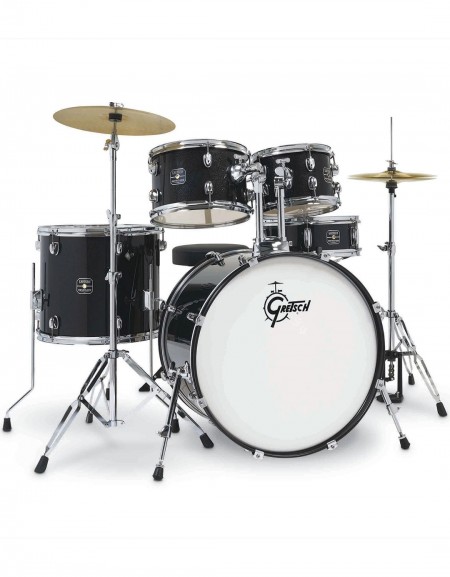 Gretsch Renegade GR801.050, 5-Piece Shell Set with Cymbals and Hardware, Black Mist