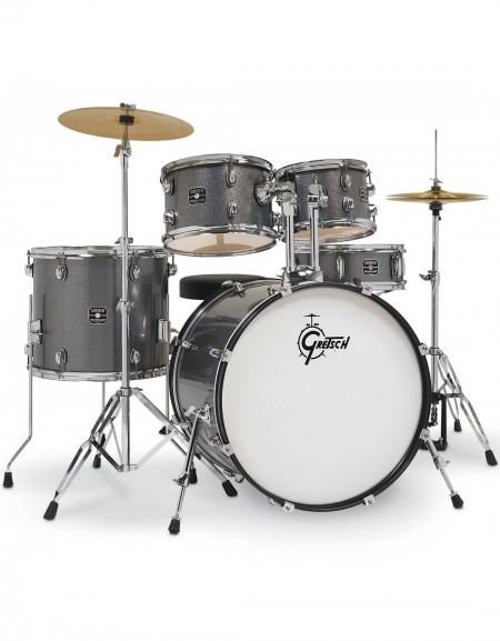 Gretsch Renegade GR801.052, 5-Piece Shell Set with Cymbals and Hardware, Grey Sparkle