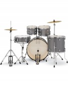 Gretsch Renegade GR801.052, 5-Piece Shell Set with Cymbals and Hardware, Grey Sparkle