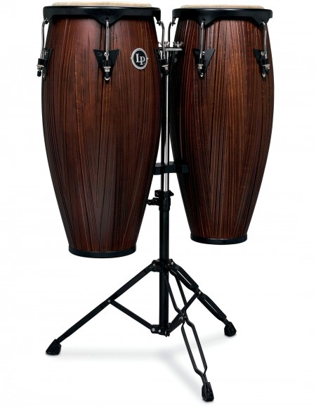 Latin Percussion LP646NY-CMW, LP801.006, City Series Conga Set, Carved Mango