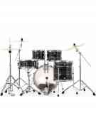 Pearl Export EXX, EXX705NNBR/C778, 5-Piece Drum Set with Hardware and Sabian SBr Cymbals Set, Graphite Silver Twist